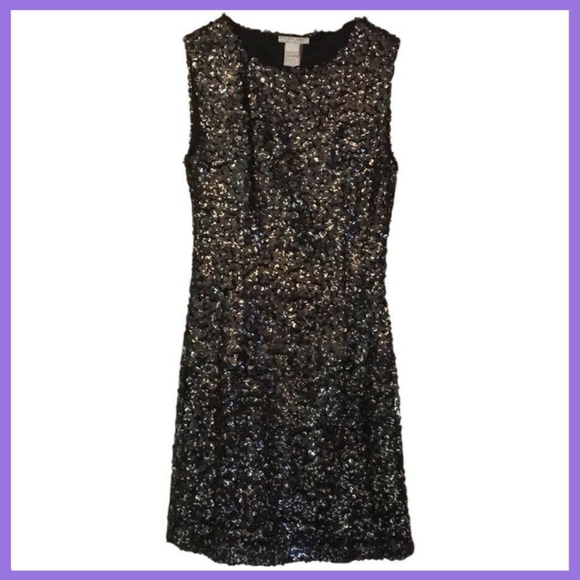 NWT $429 ALBERTO‎ MAKALI Black Silver Sequin Dress [SZ 4 ] - Picture 2 of 3
